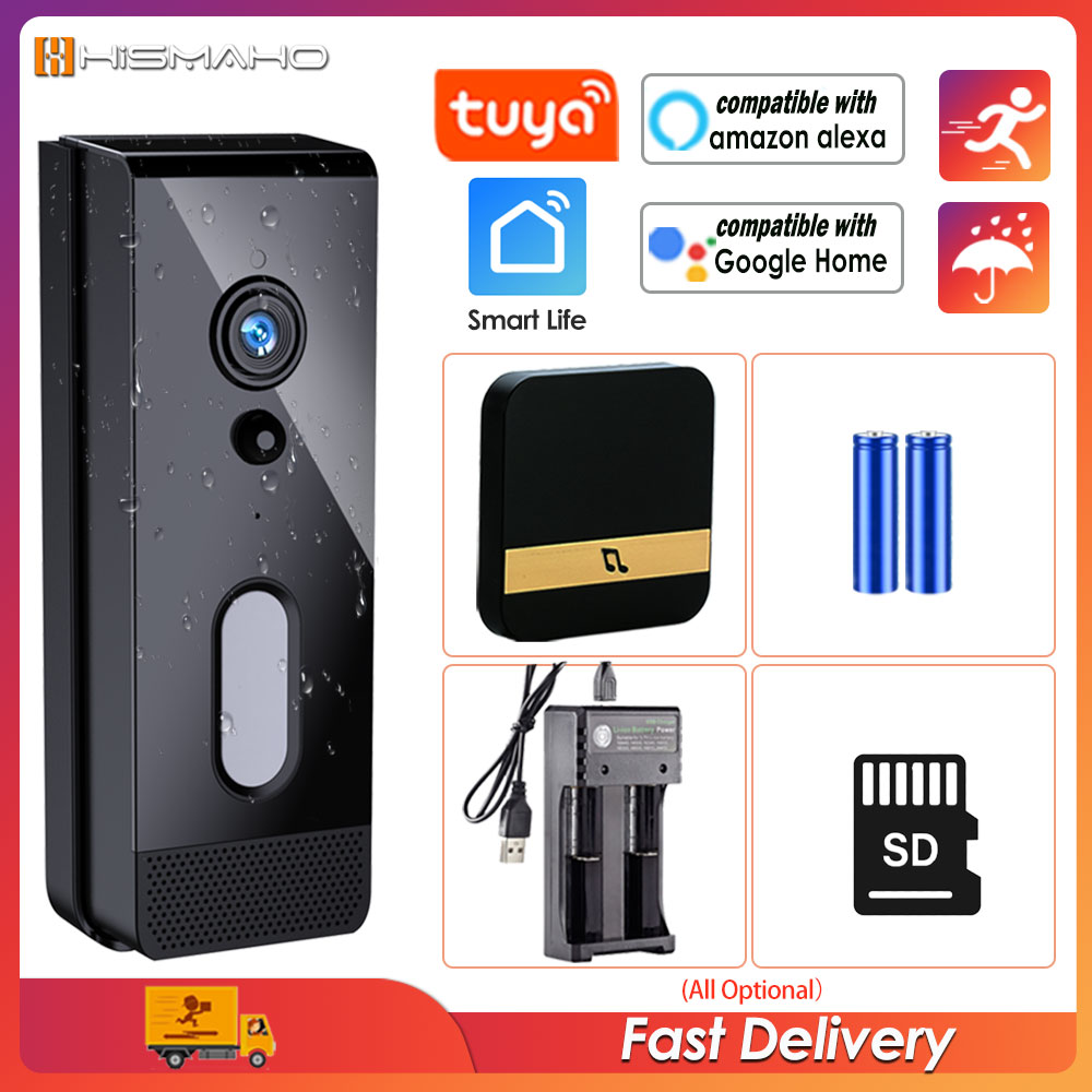 Smart Doorbell Wired - 투야 와이파이 초인종 카메라, 야외 방수