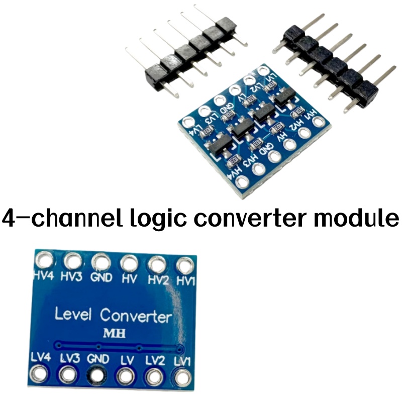 Level Shifter 3.3V - 4채널 로직 레벨 컨버터 모듈 양방향