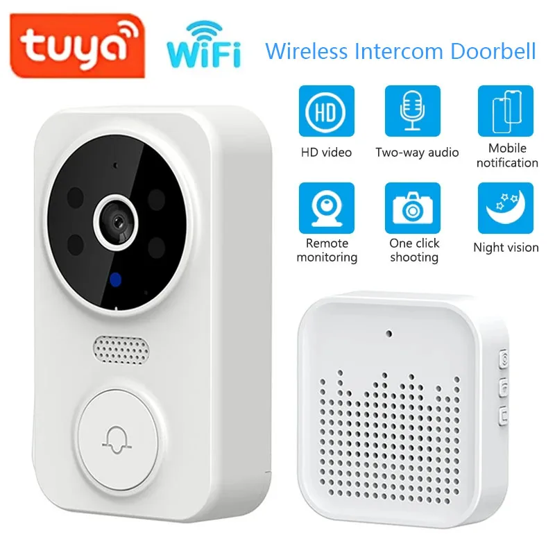 Smart Doorbell Wired - WiFi 무선 비주얼 인터콤 초인종 투야