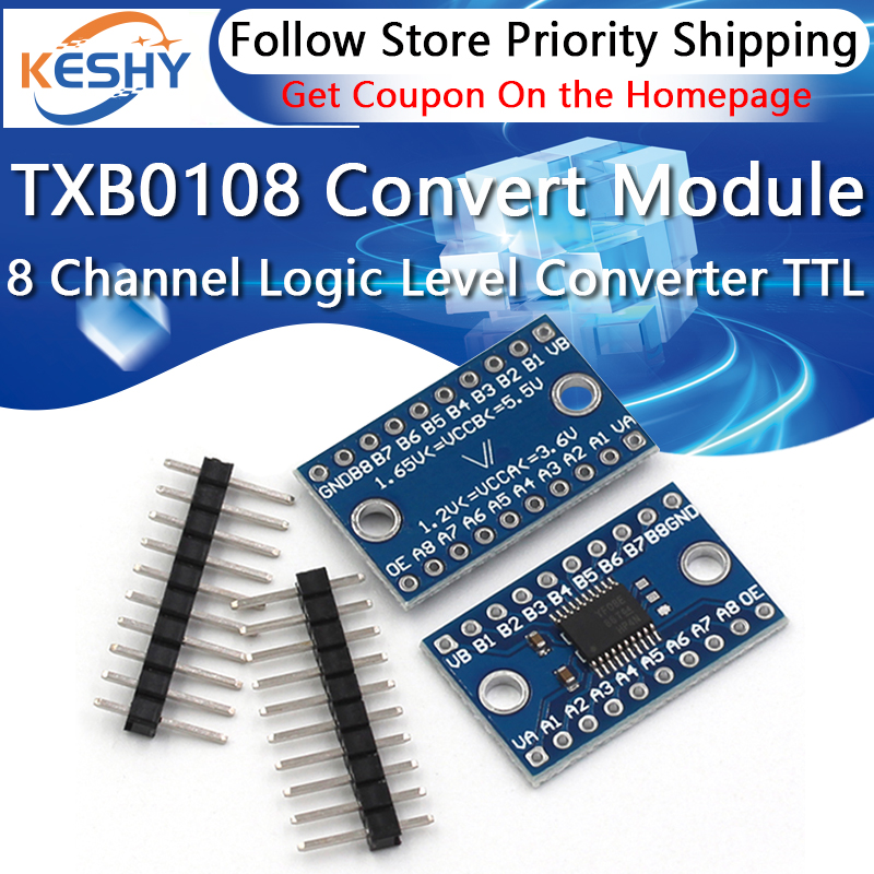 Level Shifter 3.3V - TTL 양방향 상호 변환 모듈, 3.3V,