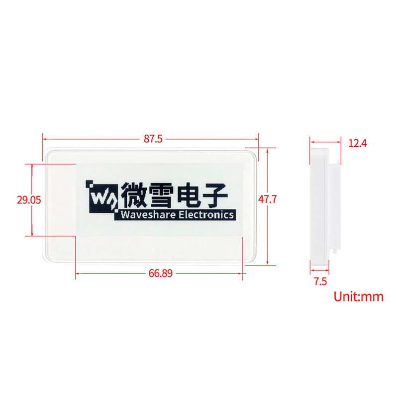 Display Epaper 2.9 - RISE Waveshare 2.9인치 무선 NFC 기반