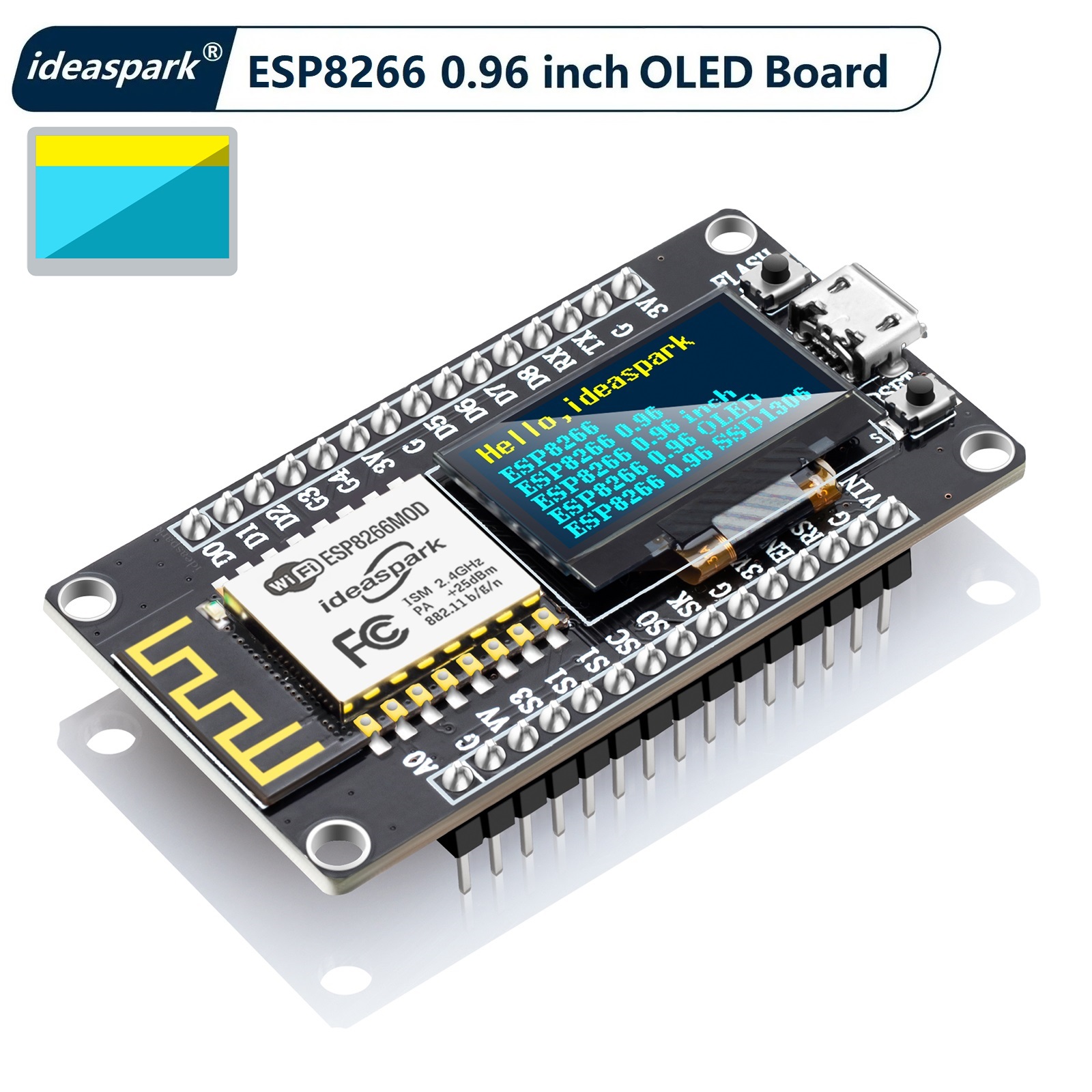 Esp8266 Nodemcu Board - 0.96'' OLED 디스플레이, CH-340, ESP-12E WiFi