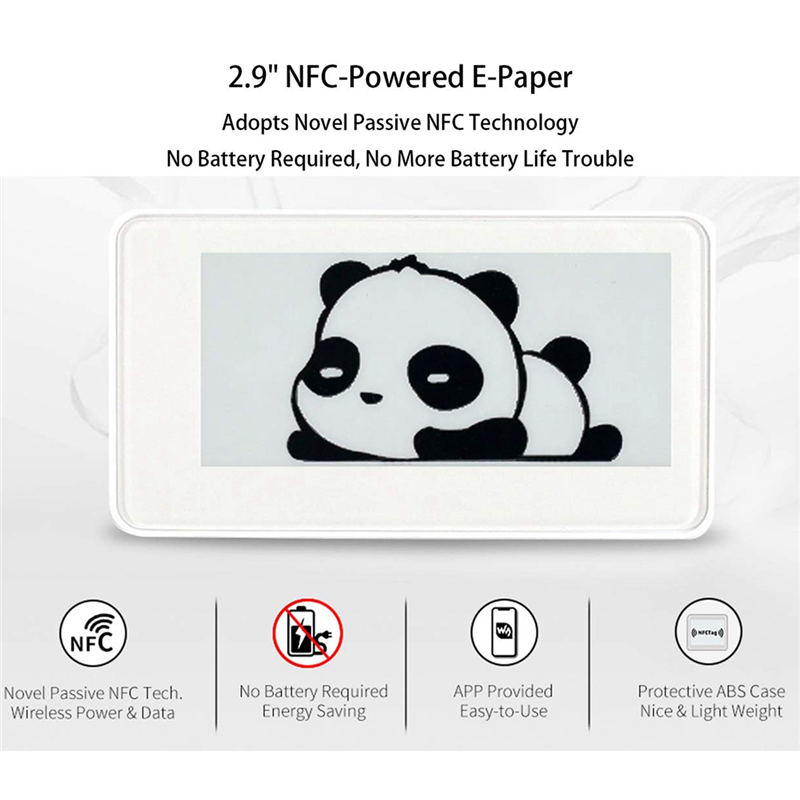 Display Epaper 2.9 - Waveshare 2.9 인치 무선 NFC 구동