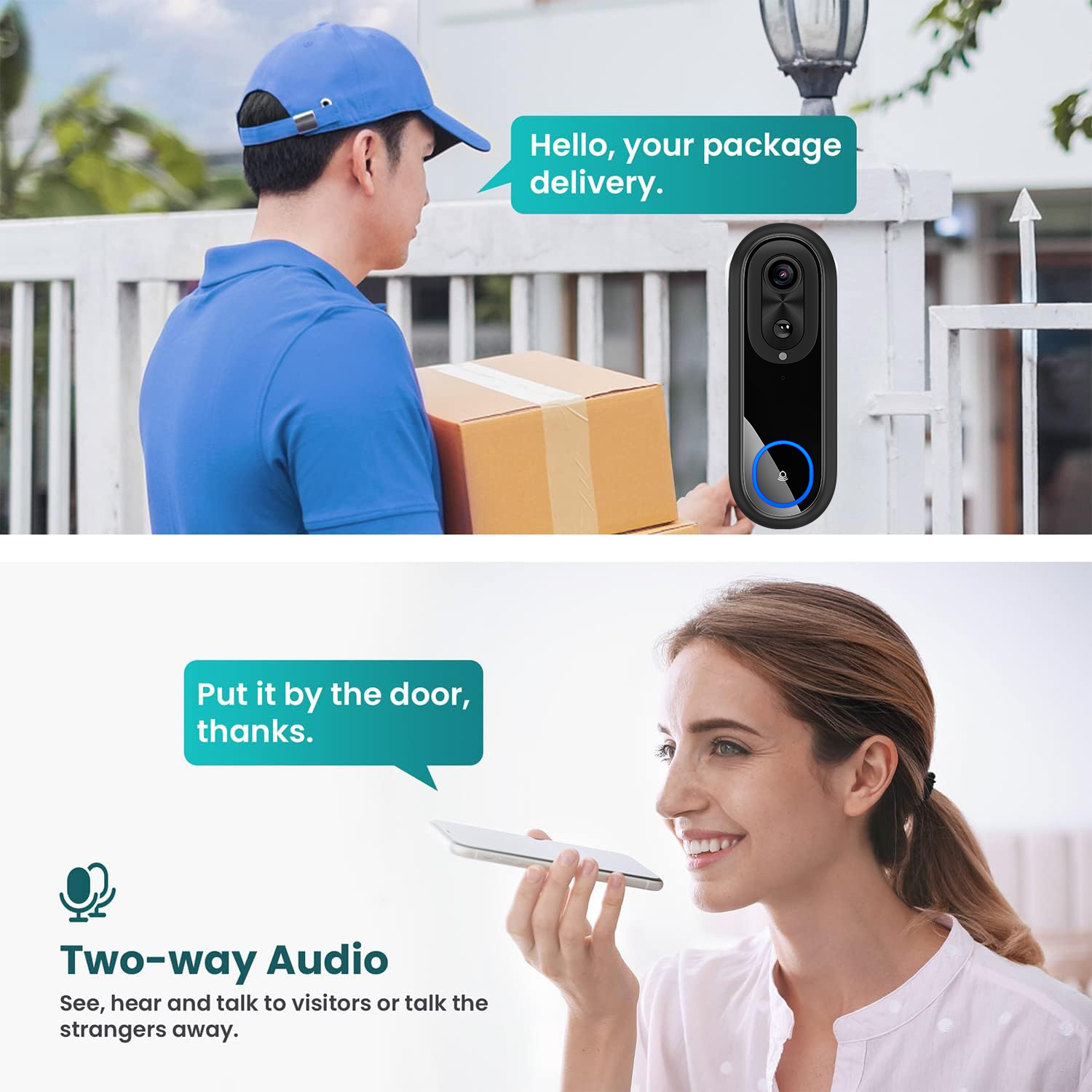 5G 2.4G WiFi 비디오 초인종 1080P 무선  - Smart Doorbell Wired 리뷰 및 가격