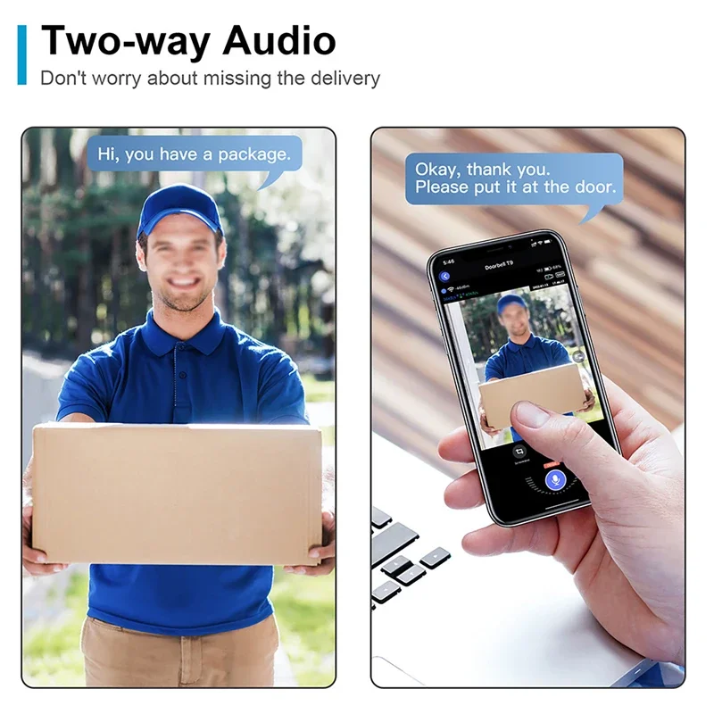 WiFi 무선 비주얼 인터콤 초인종 투야 원격 모니터링 - Smart Doorbell Wired 리뷰 및 가격
