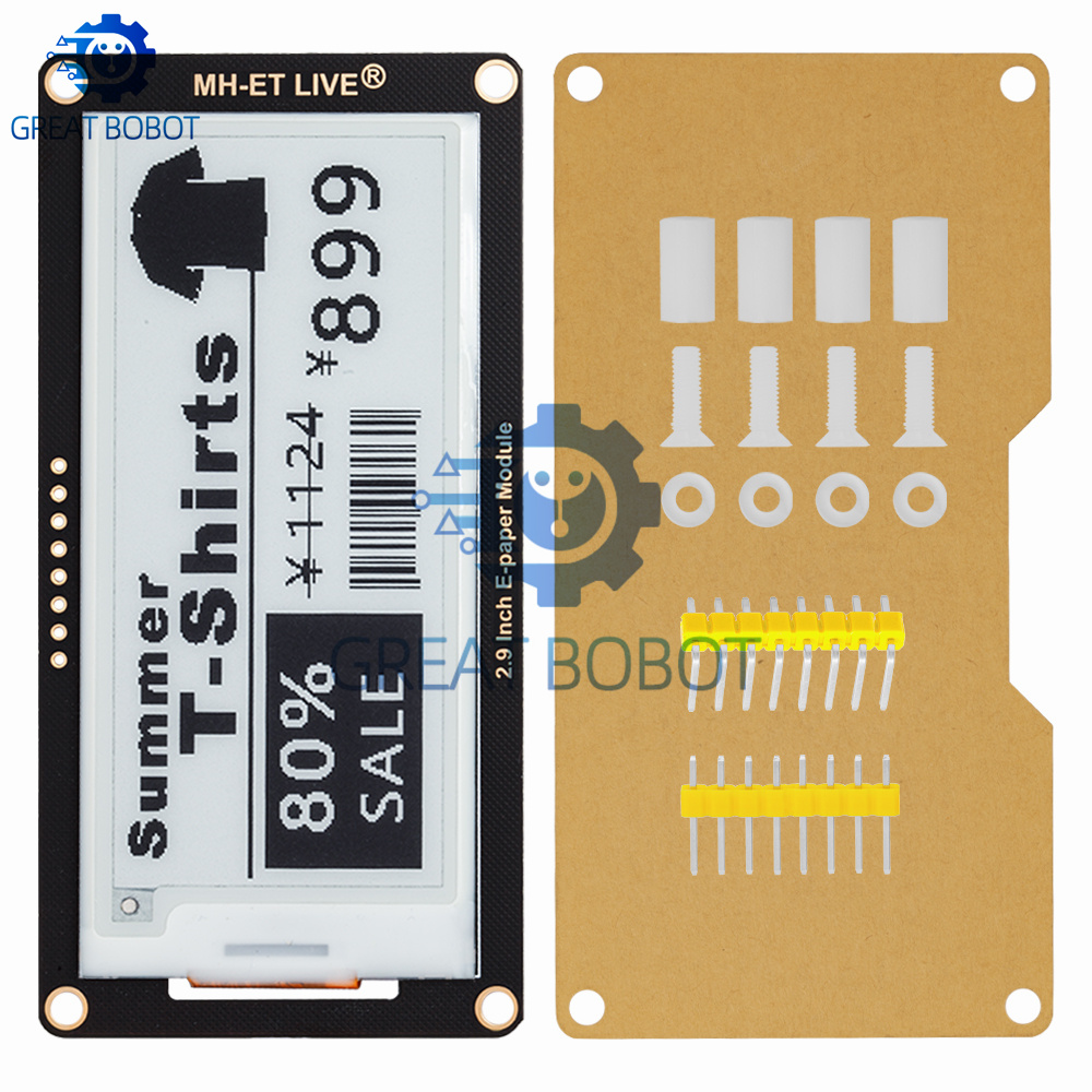 아두이노 UNO STM32 라즈베리 PI ESP32 용 - Display Epaper 2.9 리뷰 및 가격
