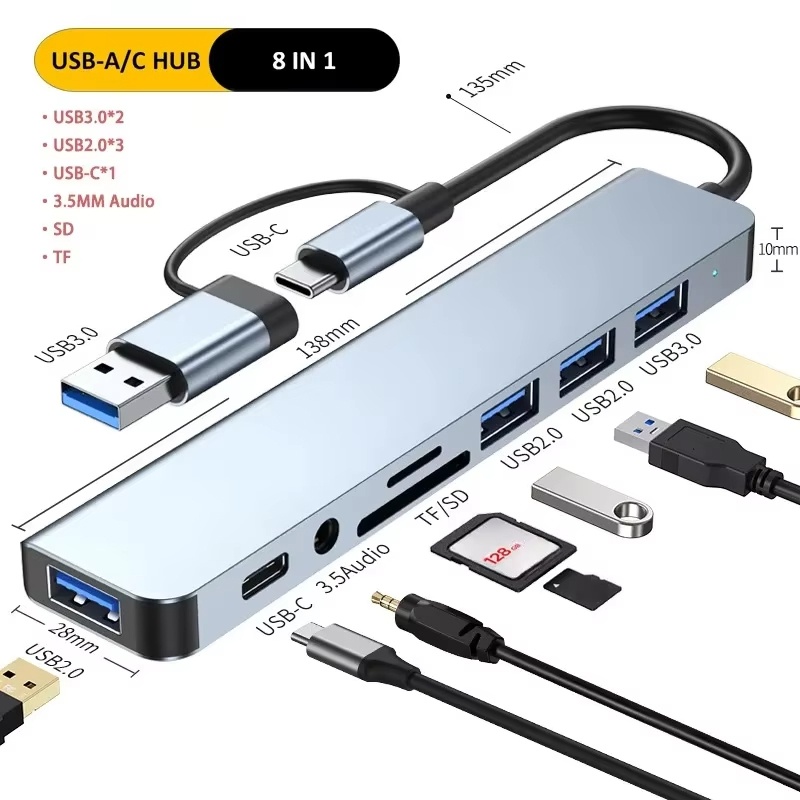 타입 C 허브 USB 스플리터 8 in 1 USB 확장 - Home Assistant Sd 리뷰 및 가격