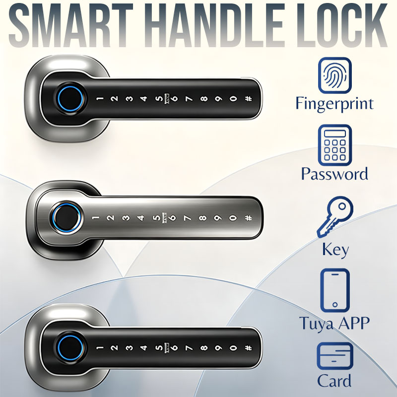 홈 보안 장치 스마트 지문 도어락 디지털 전자 핸들 잠 - Home Automation Industry 리뷰 및 가격