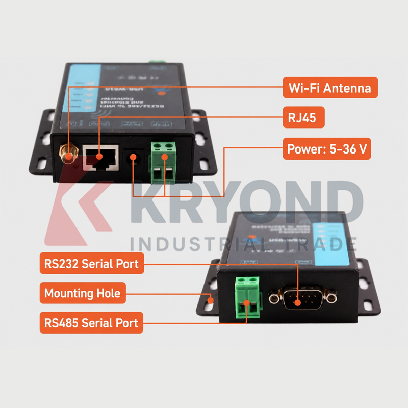 USR-W610 RS232 RS485 시리얼 장치 서버 - Diy Home Automation Server 리뷰 및 가격