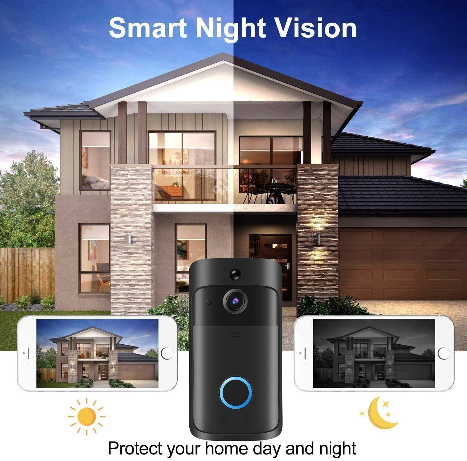 비디오 초인종 카메라 HD WiFi 초인종 무선 작동  - Smart Doorbell Wired 리뷰 및 가격