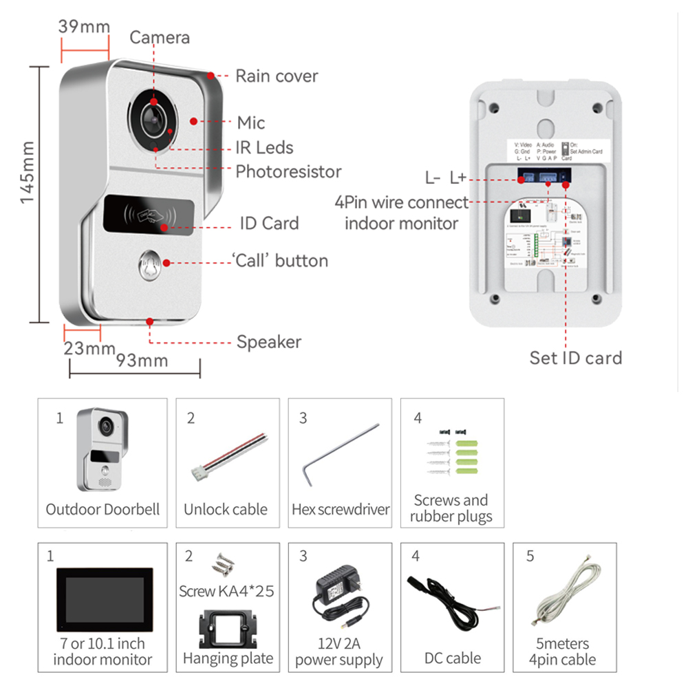 1080P 7 인치 WiFi 비디오 인터콤 TUYA 스 - Smart Doorbell Wired 리뷰 및 가격