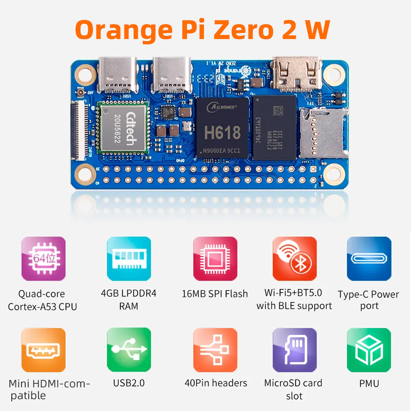 오렌지 파이 제로 2W 4GB 2GB 1.5GB 1GB - Pi Zero W Board 리뷰 및 가격