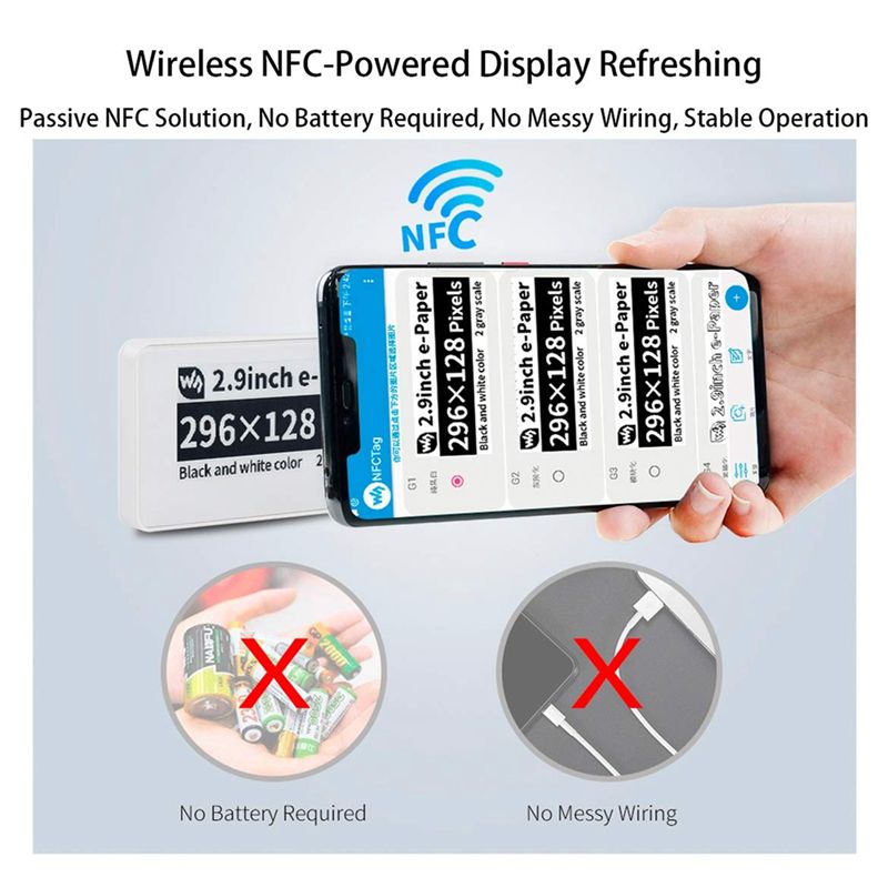 A49T 2.9인치 무선 NFC 전원 공급식 EPape - Display Epaper 2.9 리뷰 및 가격