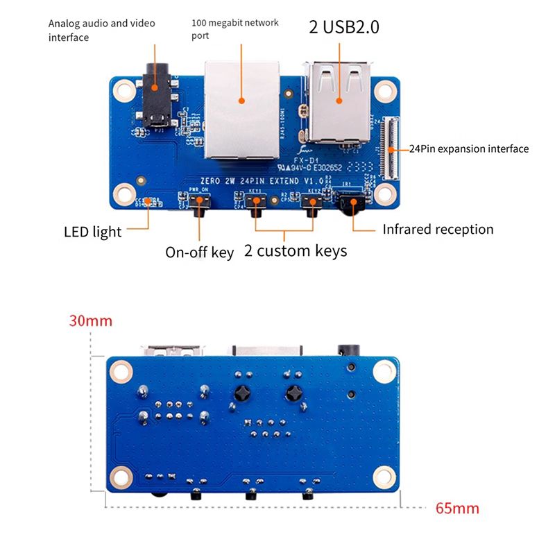 N35R-오렌지 파이 제로 2 W 확장 보드+케이스 1 - Pi Zero W Board 리뷰 및 가격