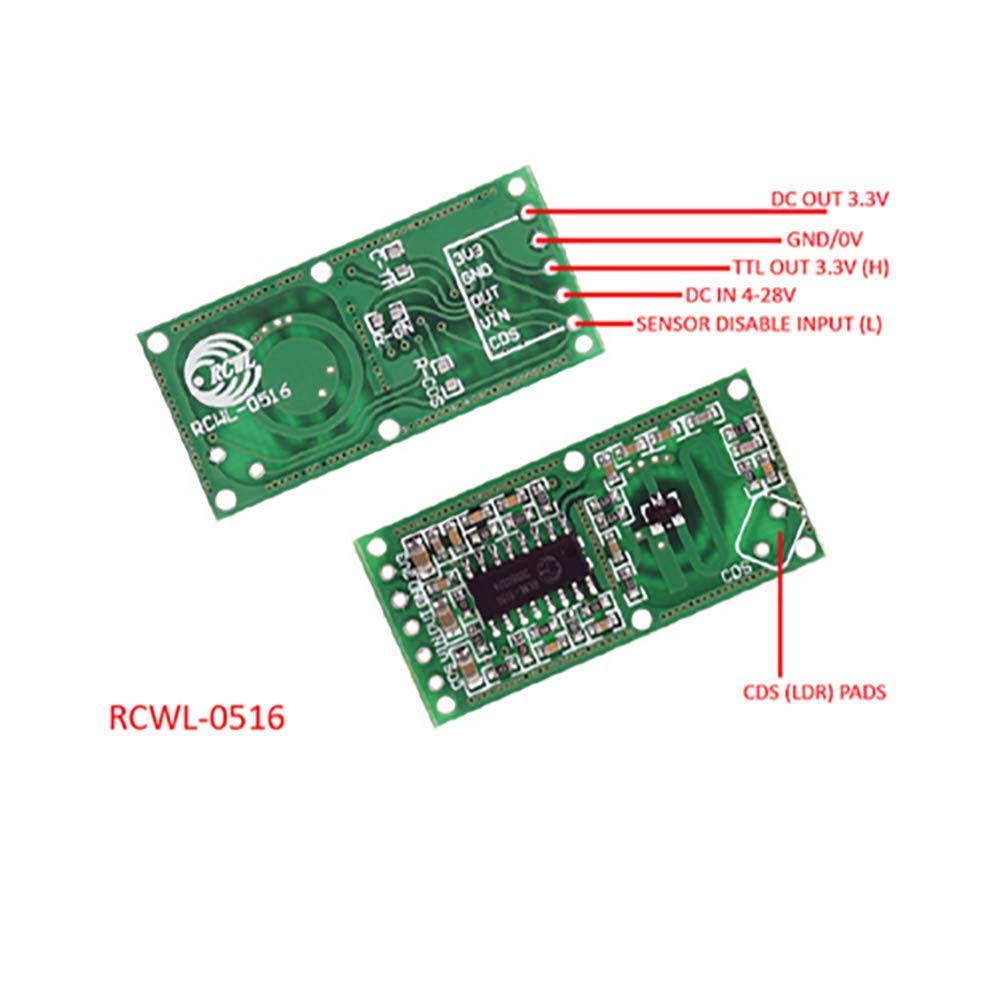 5PCS RCWL-0516 모션 감지 센서, Ardui - Esp8266 Nodemcu Board 리뷰 및 가격
