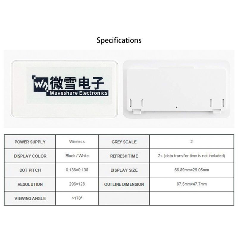 Waveshare 2.9 인치 무선 NFC 구동 Epa - Display Epaper 2.9 리뷰 및 가격